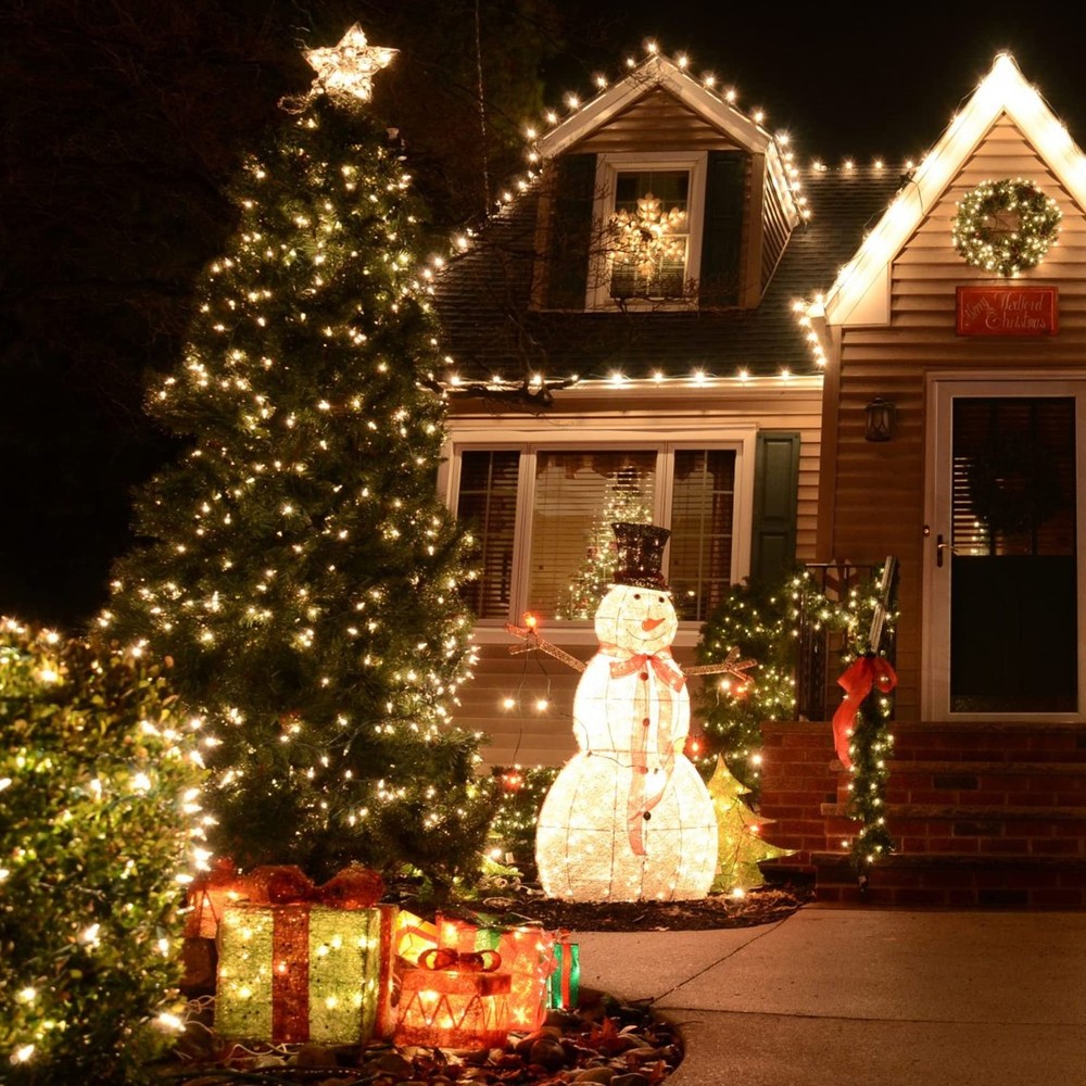 Christmas 2 Pack String Light, Total 200 Count 40 FT Plug in Waterproof Strin...