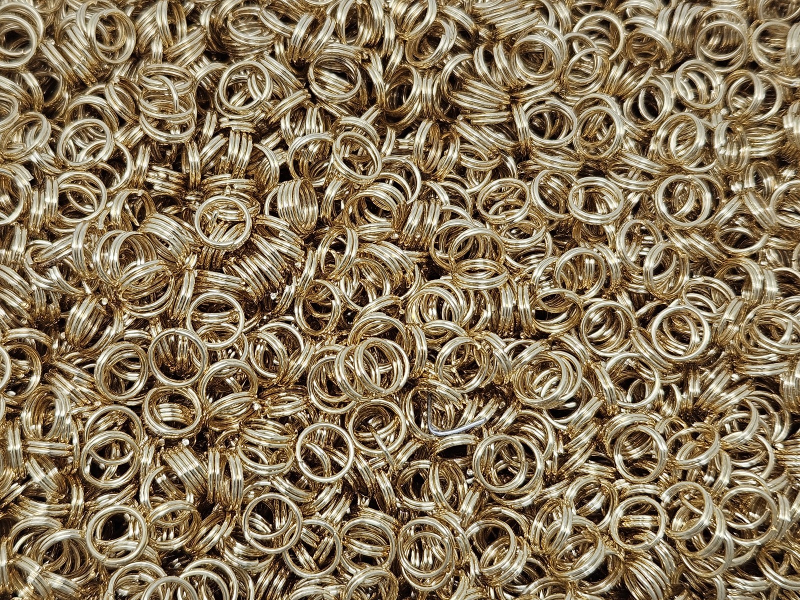 200 pcs 6mm Gold Brass Plated Steel Split Key Jump Rings Findings Crafts