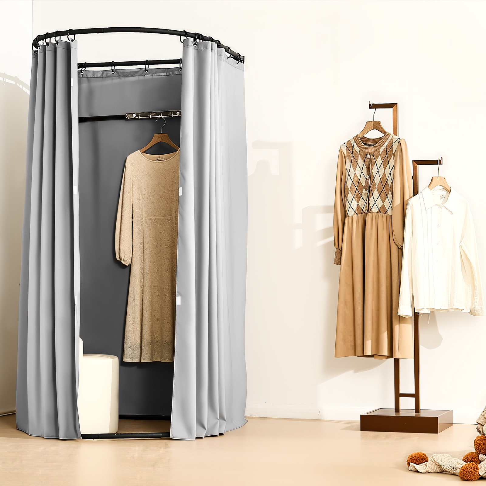Fitting Room Portable Dressing Room 39 in Privacy Space (Semicircular)