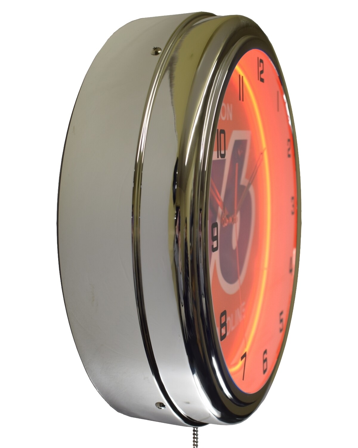 16" Union 76 Gas Oil Neon Clock Man Cave Garage Gas Station Decor (Orange)