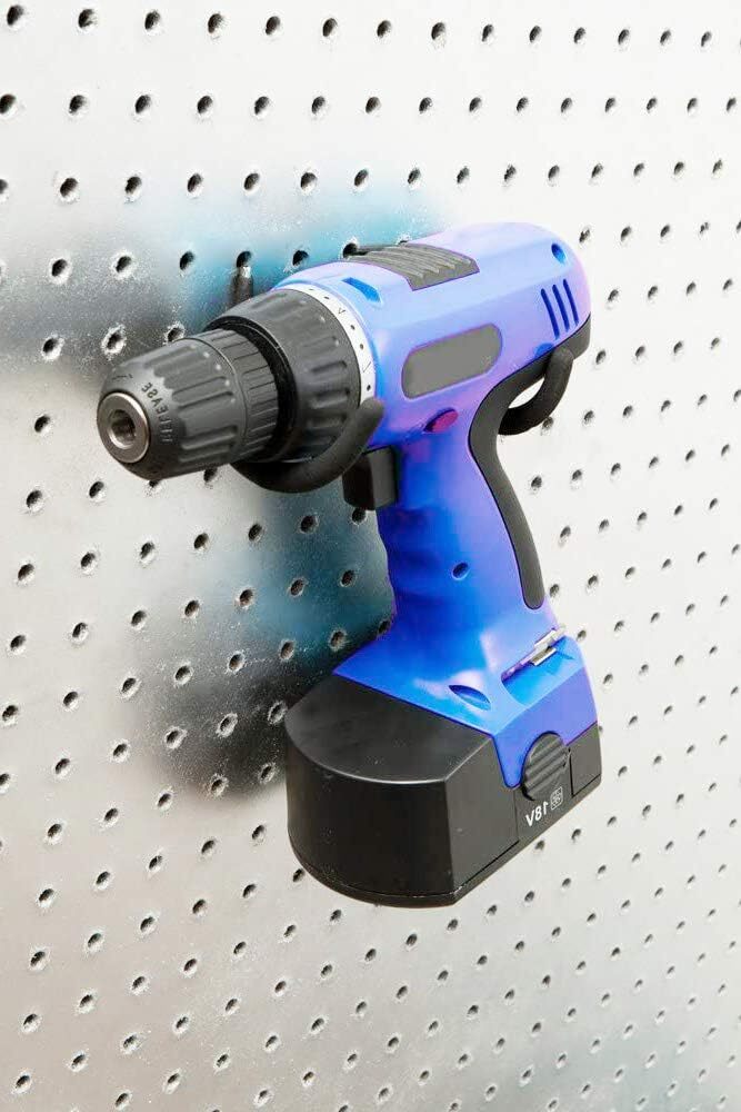 5PCS Pegboard Drill Holder Heavy Duty Hooks Pegboard Double Hooks Drill Hanger