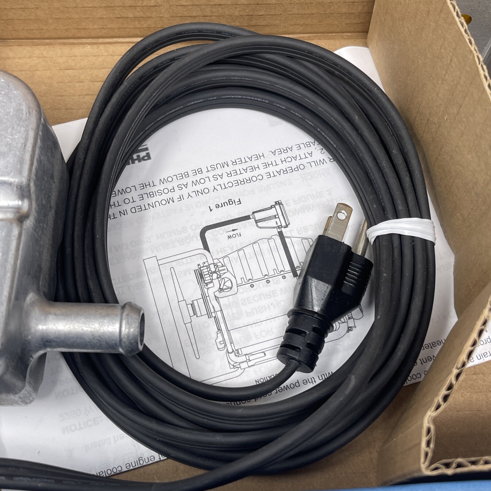 Phillips & Temro Zerostart Circulation Tank Heater, 1000W, 120 VAC, 3309041