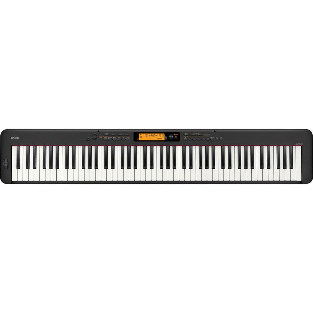 Casio CDP-S360 88-Key Compact Digital Piano, Black with Accessories Kit