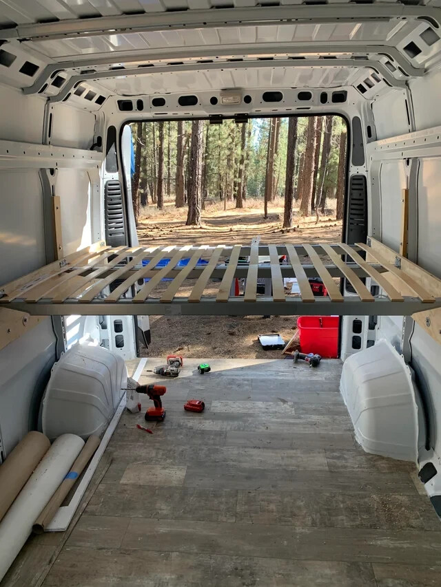 3x Beam Camper Van Full Bed Central Support Adjustable 55" to 79" Sleeper