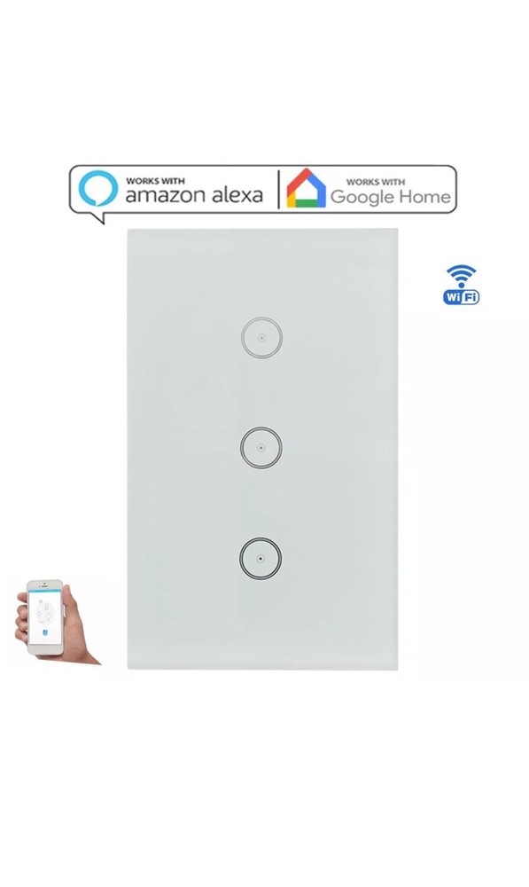 Smart WIFI Light Switch In Wall Works with Amazon Alexa Google Home Android IOS