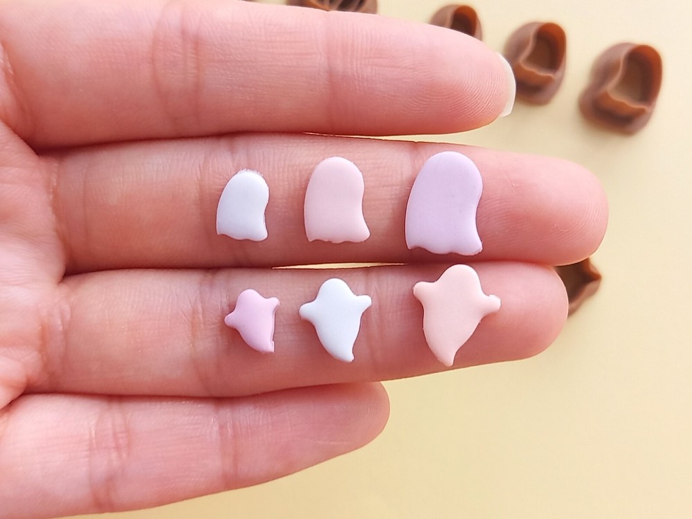 Halloween Theme Micro Pumpkin Bat Ghost Polymer Clay Cutter Set | Maxi Mini