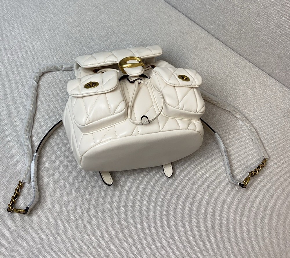 Backpack 21 CU076 White Nappa Leather