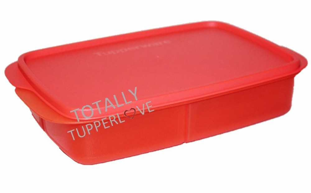 Tupperware Large Lunch-It Divided Lunch Bento Box Watermelon Rectangle Keeper ❤️