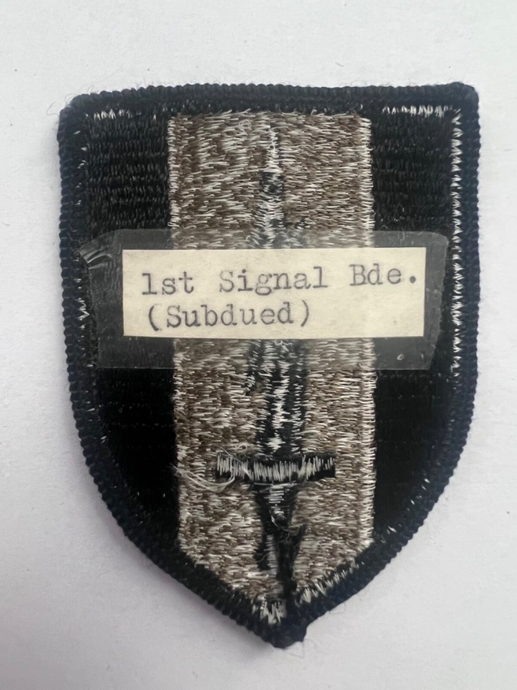 1st Signal Brigade Subdued US Army Patch