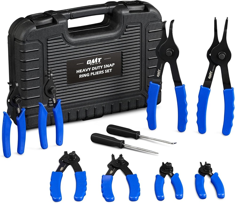 Orion Motor Tech 10pc Snap Ring Pliers Set, Internal & External Circlip Pliers S