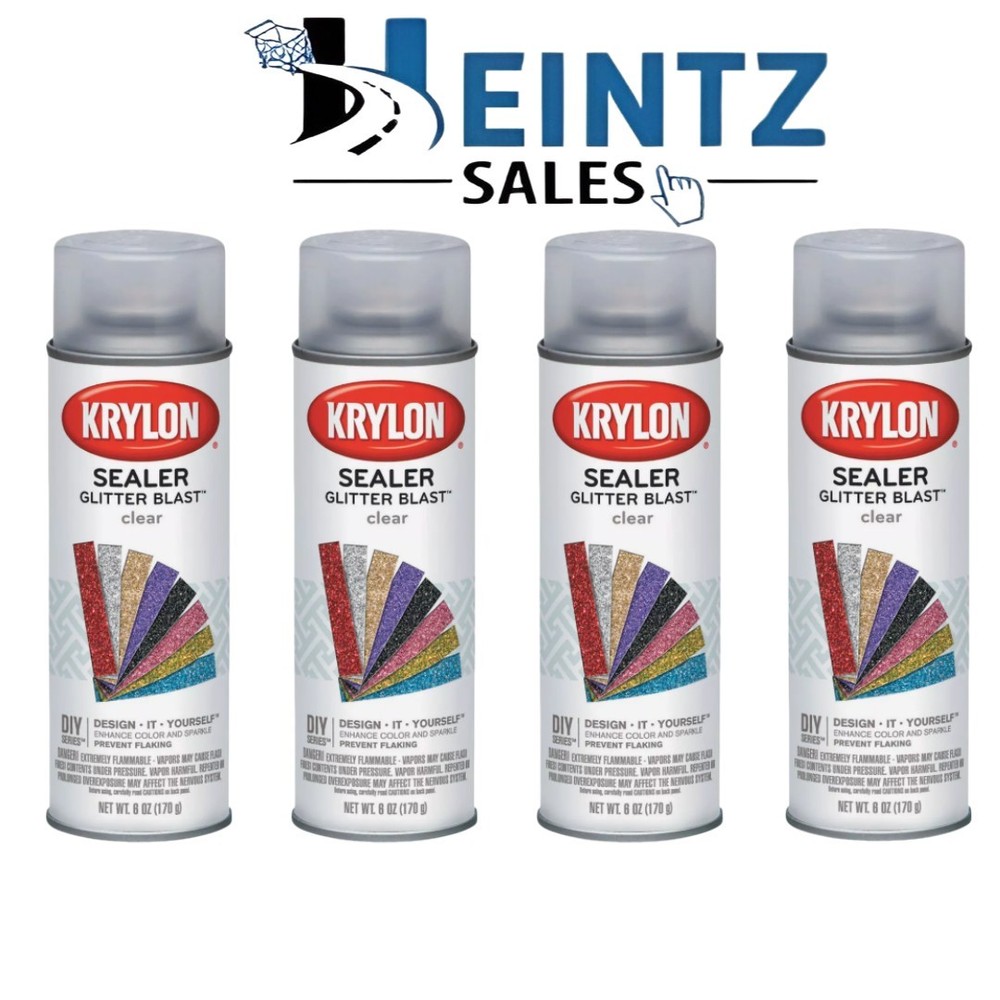 KRYLON 3800 -- Glitter Blast Clear Sealer 6oz 4 Pack