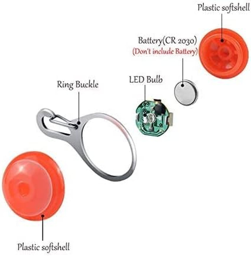 8 Pack Dog Lights for Night Walking, 3 Modes Collar Light Night