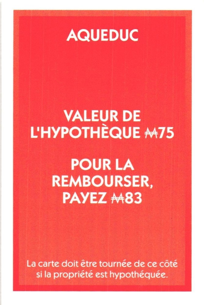 2021 Carte Monopoly Aqueduc