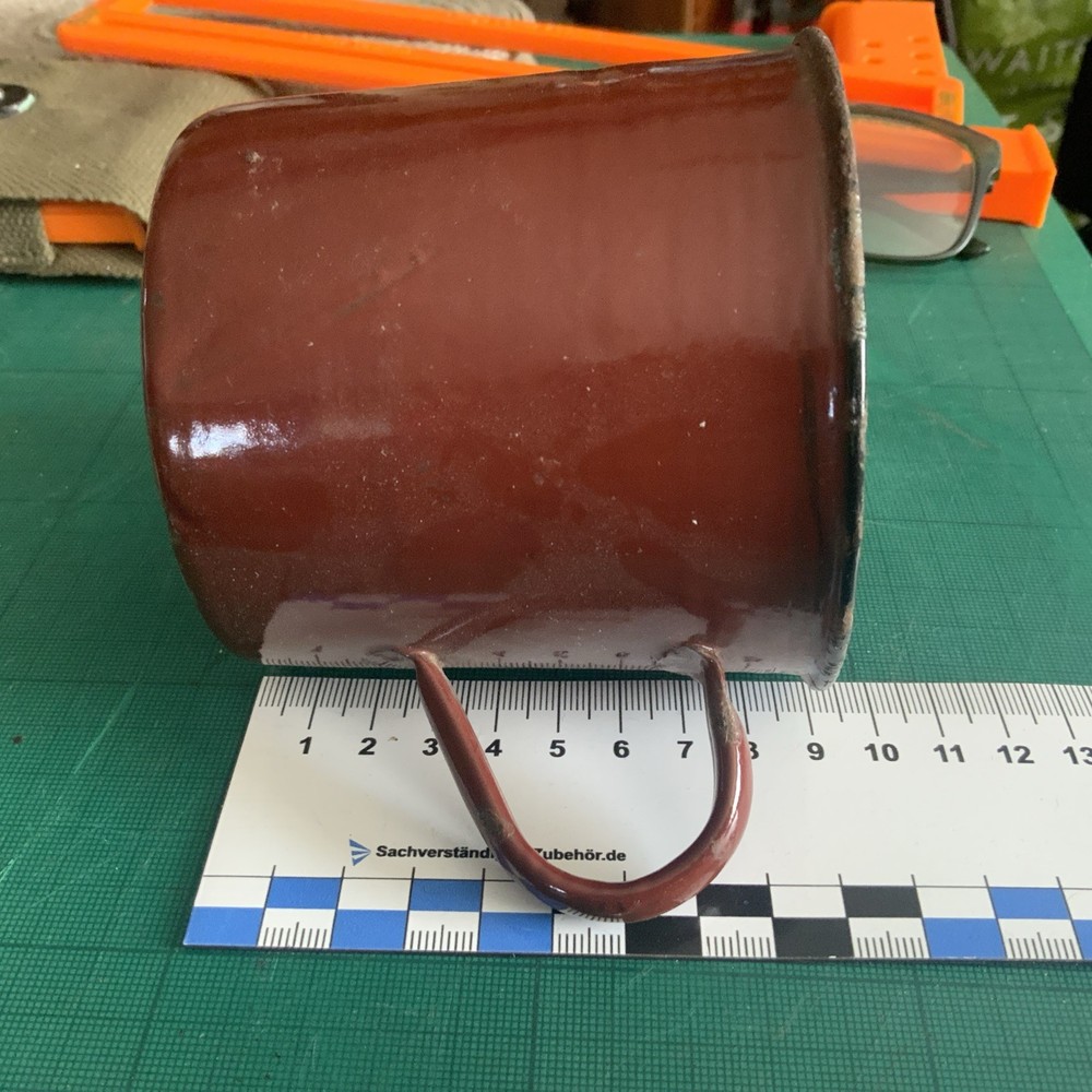 WWII Pattern British Army Military Issue Brown Enamel Cup