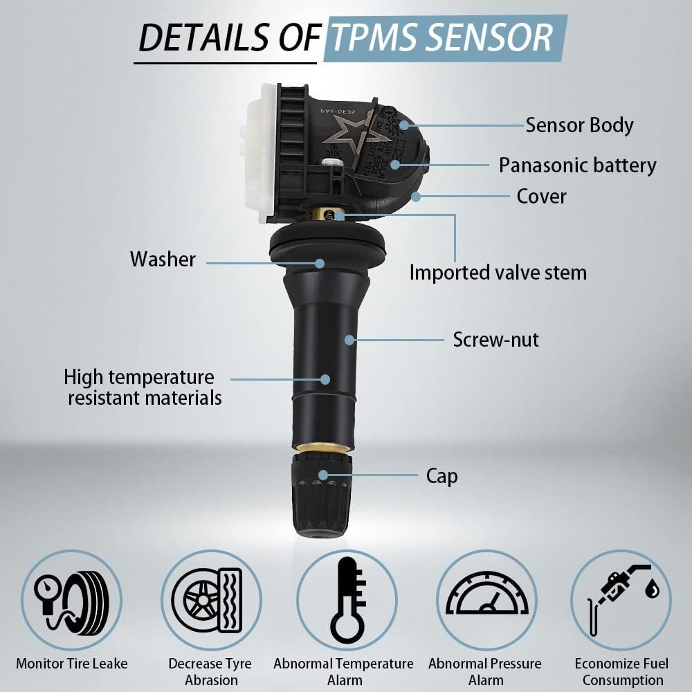 4-Pack GM TPMS Sensors 315MHz Pre-Programmed