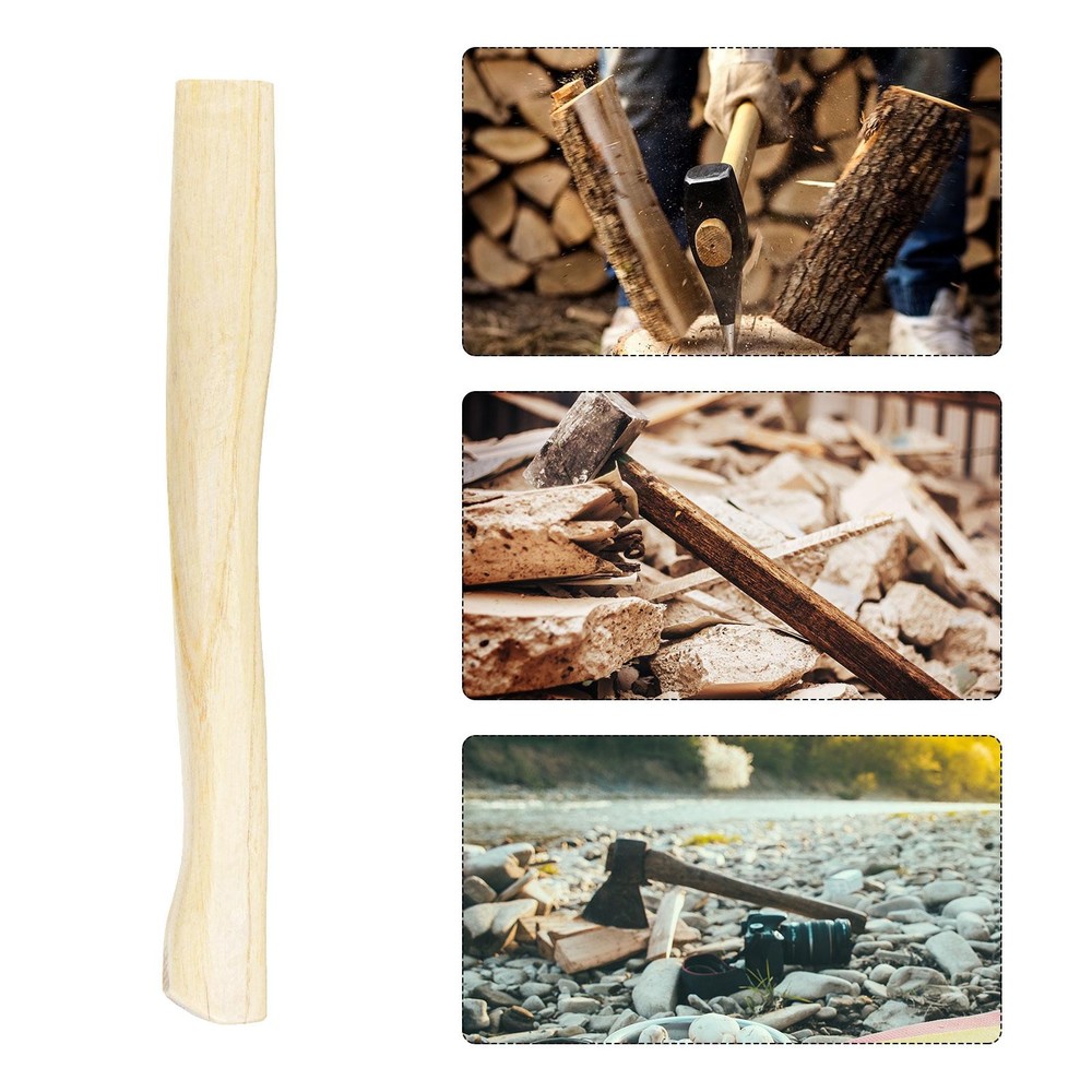 Wood Handle Replacement 15 Inch Curved Replaceable Handle Axe Hammer Oval Eye