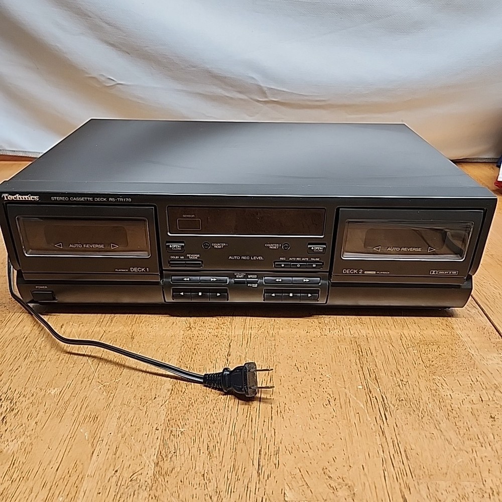 Technics RS-TR170 Dual Cassette Deck Auto Reverse Dolby audio Tested Working