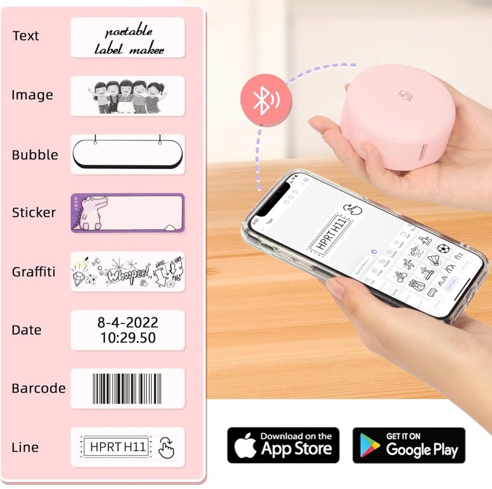 Mini Cute Label Maker ( Including 5 Tapes)