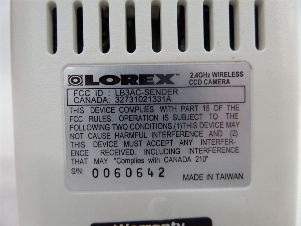 Lorex SG6946 2.4GHz CCD Security System