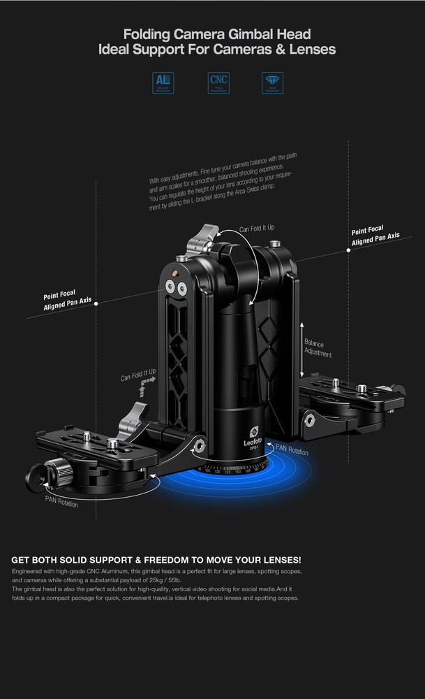 Leofoto DPG-1 Dual-Camera Gimbal Head
