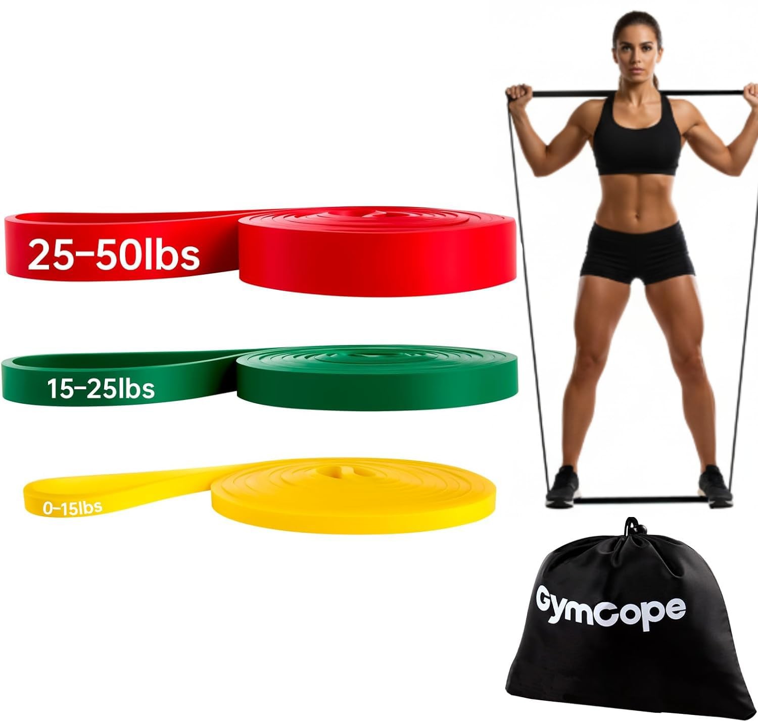 Pull Up Resistance Bands Set (3/4/5 Pack), Heavy Duty Exercise Bands for Men ...