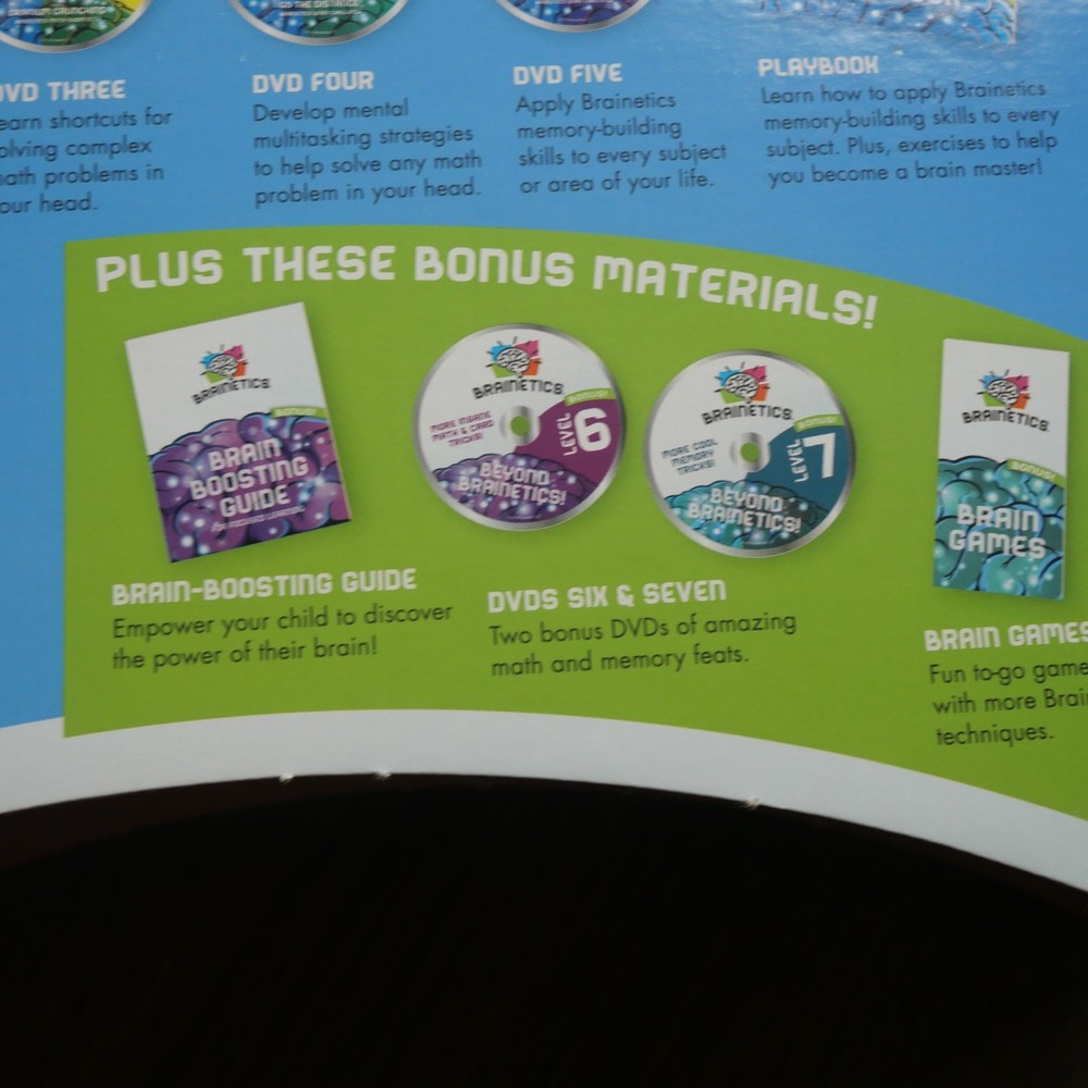 NEW Brainetics Breakthrough Math & Memory Educational Program System 7 DVDs