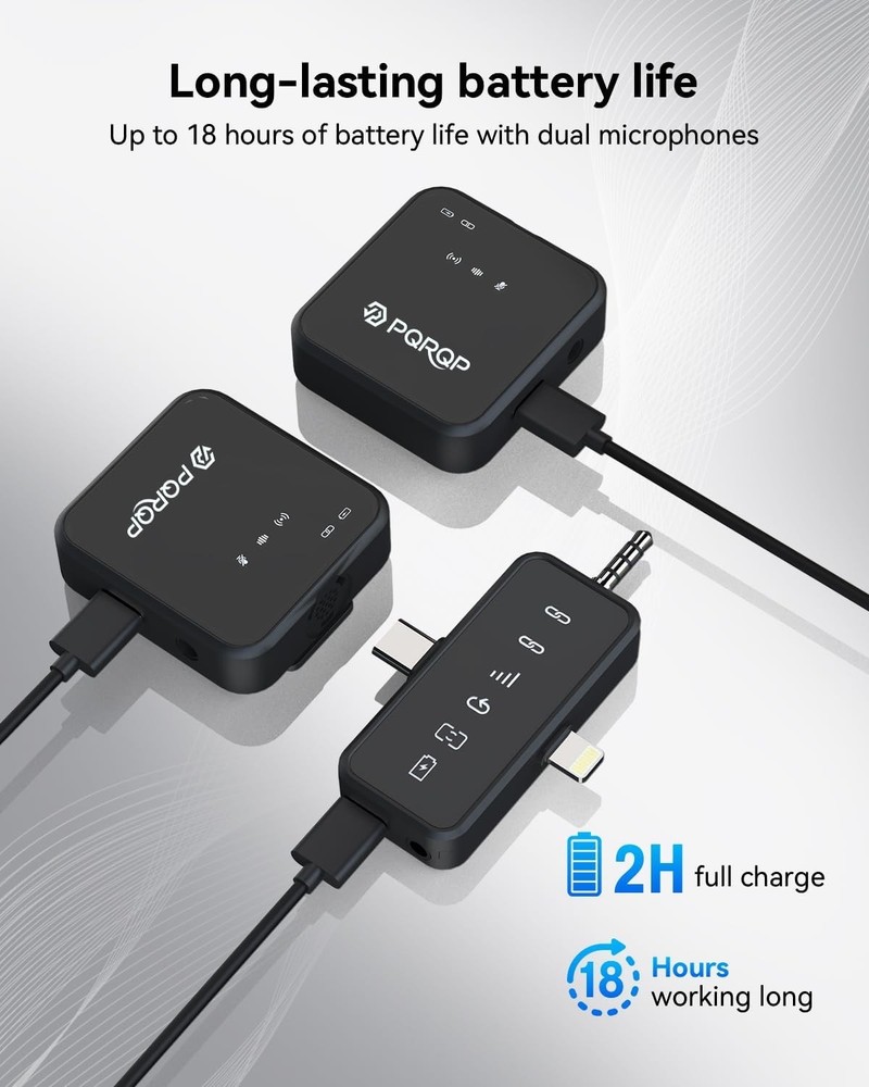 Wireless Lavalier Microphone 3 In 1 For iPhone/Android/Camera