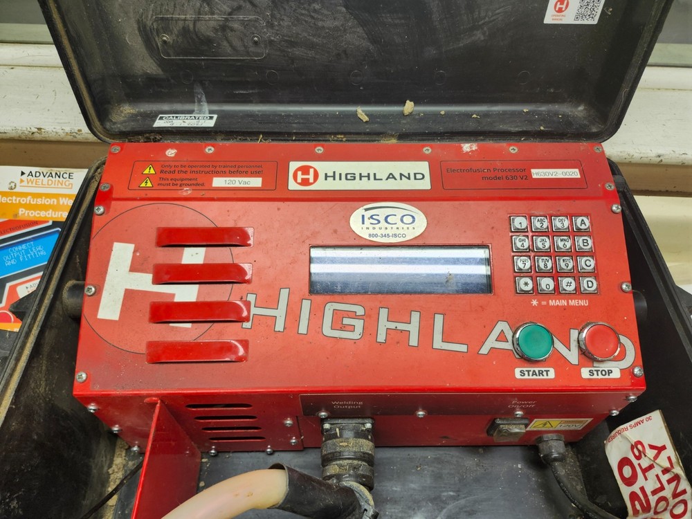 Highland 630V2 Electrofusion Processor 240V HDPE Fusion Machine Pipe Welder