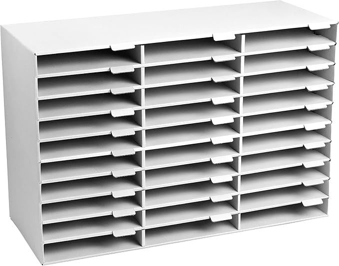 ADIROFFICE CARDBOARD CLASSROOM MAILBOX OFFICE MAIL ORGANIZER 30 - Scratch & Dent