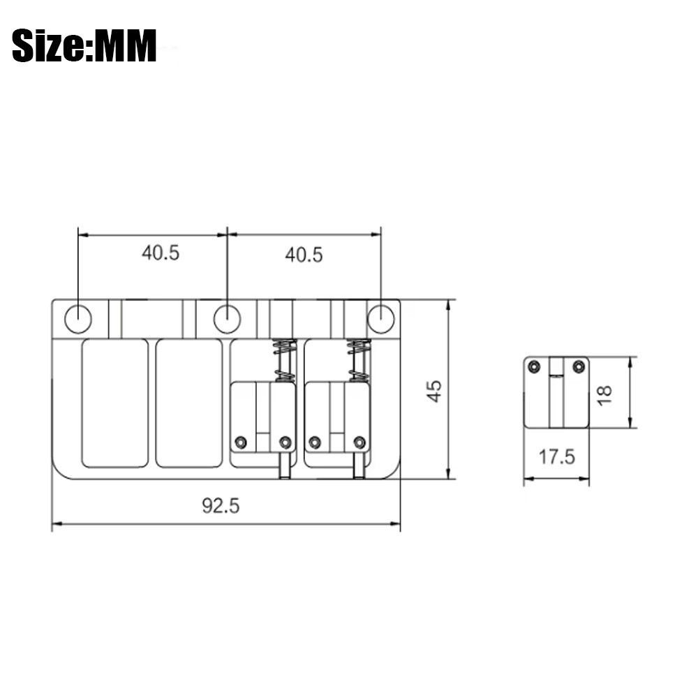 High-end four/five-string bass bridge, bass string plate, reverse bridge
