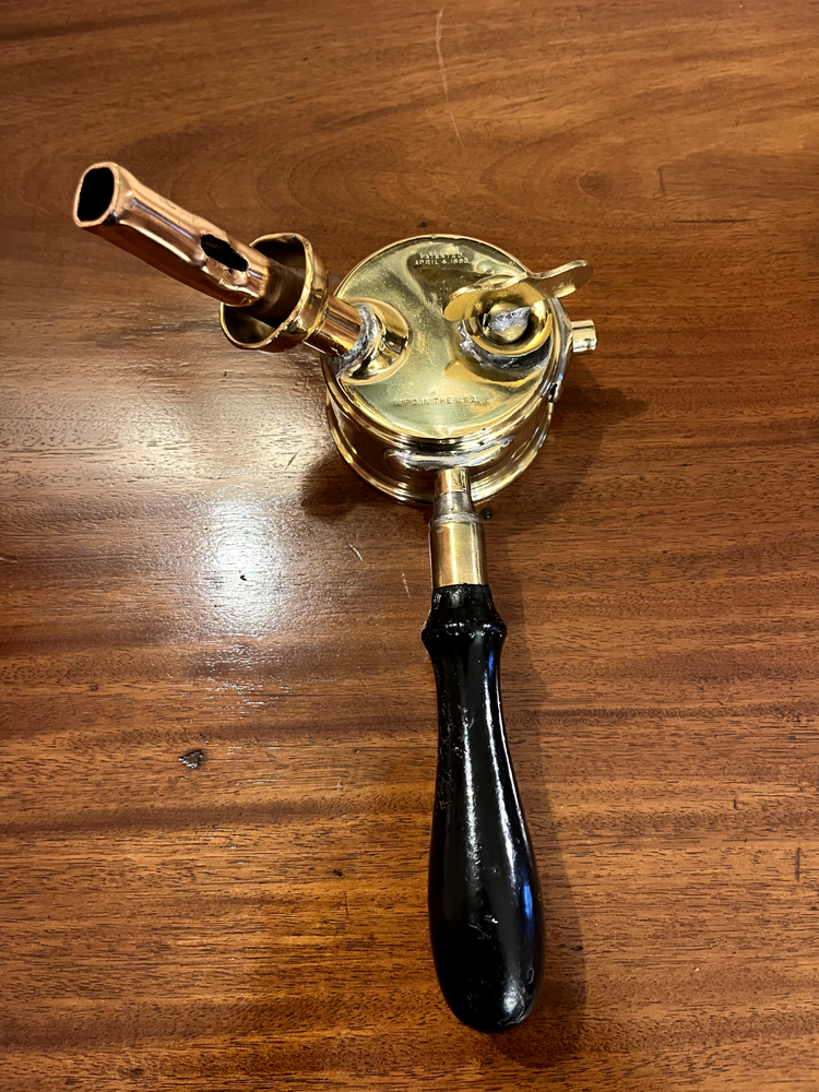 Antique Copper Blow Torch Patented 1893