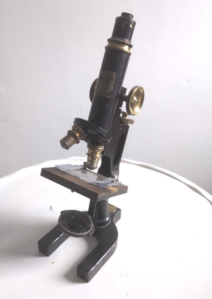 Antique 1907 Bausch & Lomb Jug Handle Microscope