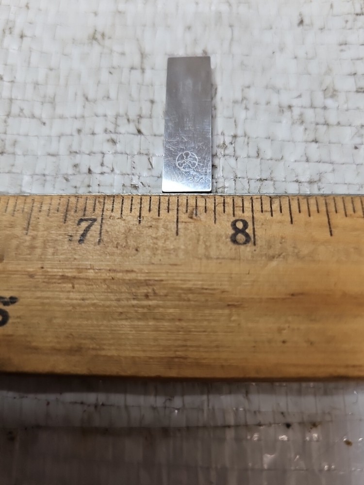 .134" Rectangular Gage Block .134 Gauge Block Std marked Bright Faces 801252