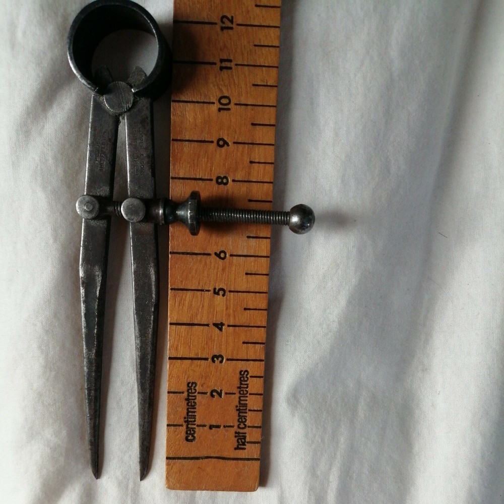 Vintage COOPER & SON SHEFFIELD Engineering Compass Precision Measuring TOOL RARE