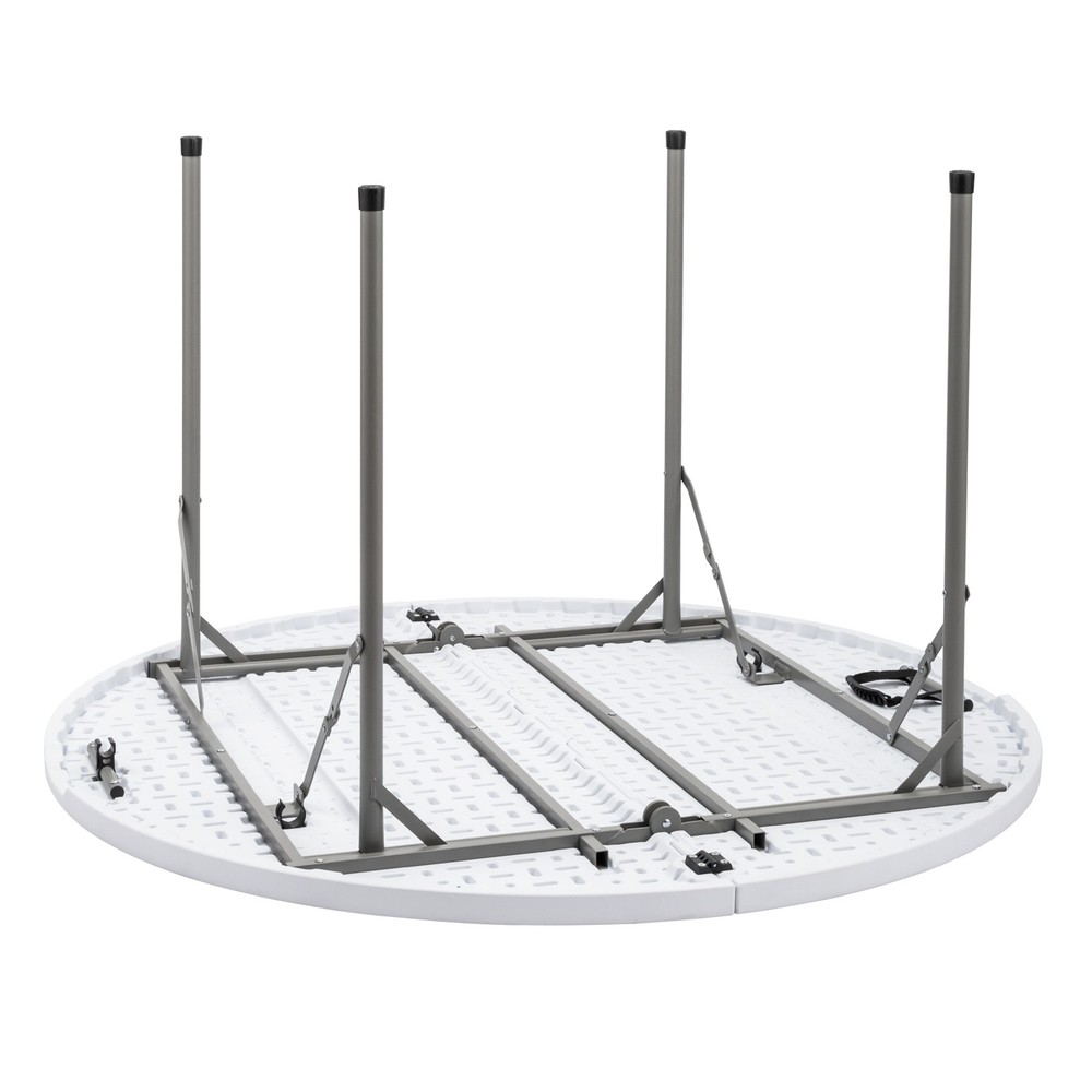 48inch Round Folding Table Outdoor Folding Utility Table White