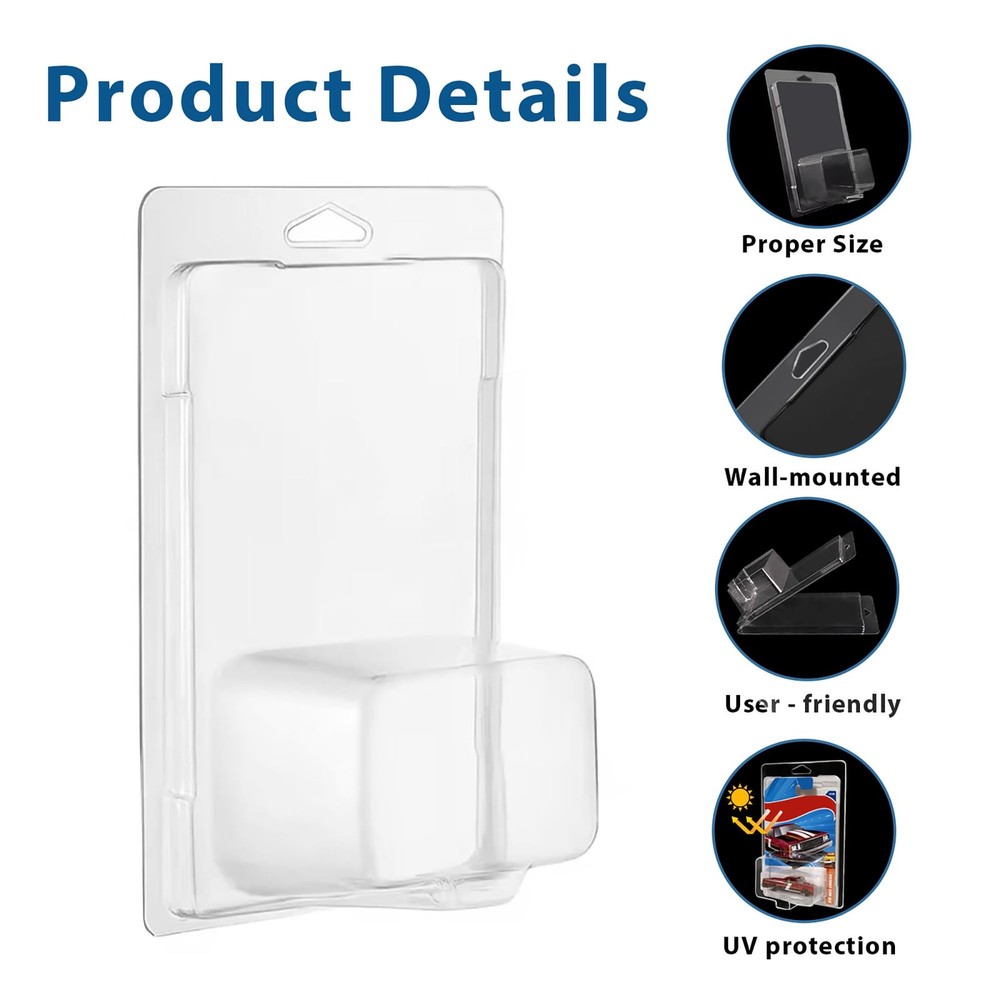 Protector case Clamshell Plastic Display Cases for 1:64 Scale Models Dust-Proof