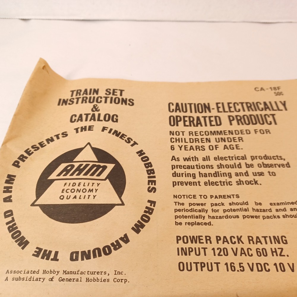 AHM 1976 Model Train Instructions And Catalog