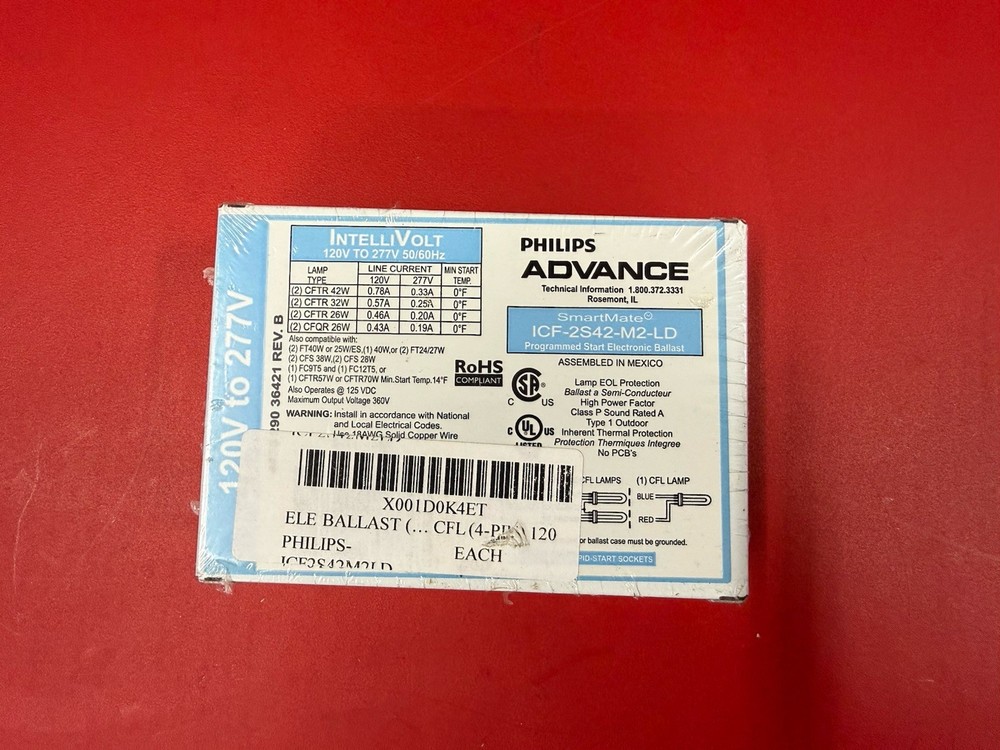 Philips Advance SmartMate ICF-2S42-M2-LD Programmed Start Ballast