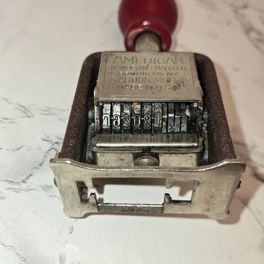 Vintage American Numbering Co. Numbering Machine Model 111