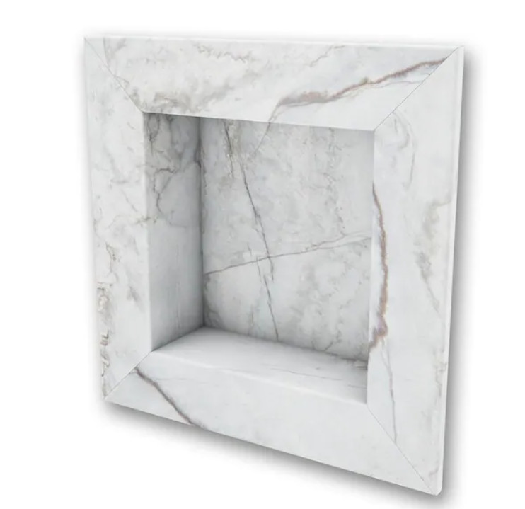 FlexStone 17 in. x 17 in. Square Recessed Shampoo Caddy in Calypso