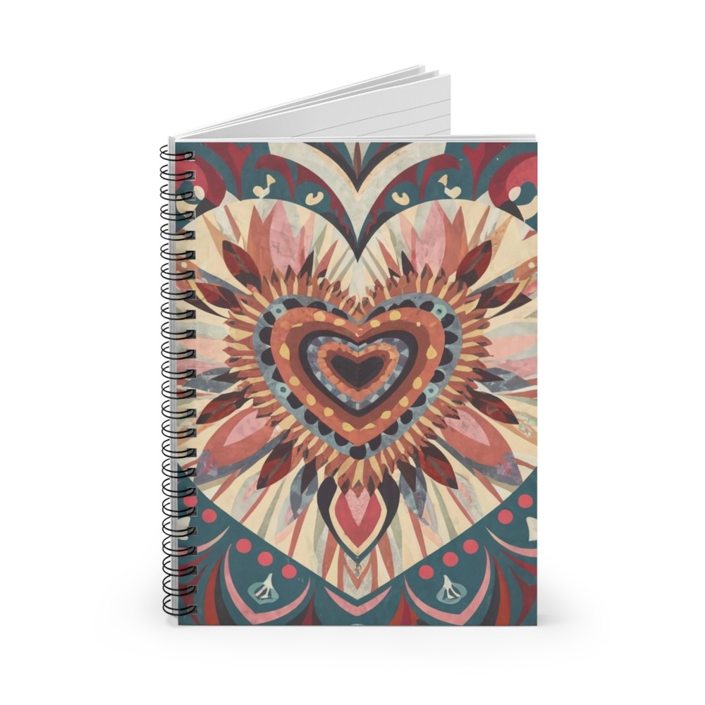 Hearts Spiral Notebook - Ruled Line