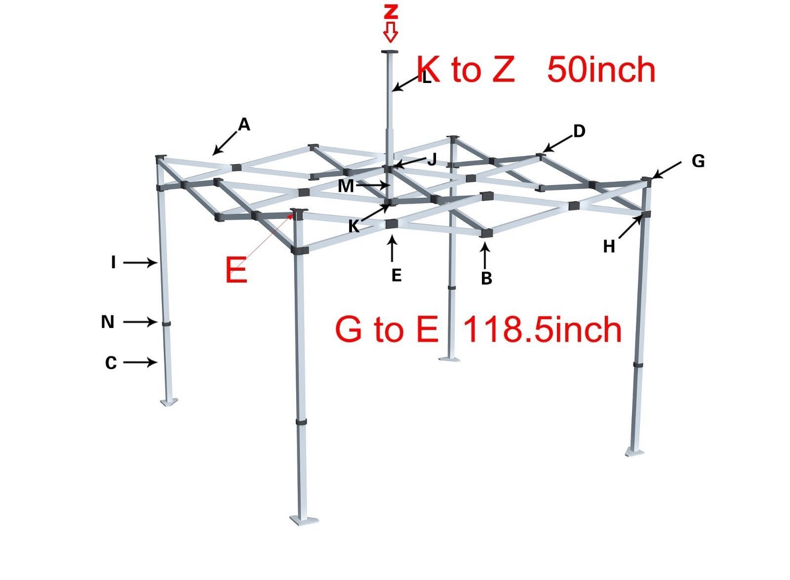 Eurmax Pop Up Replacement Canopy Tent Top Cover Instant Ez Canopy Top Cover ONLY