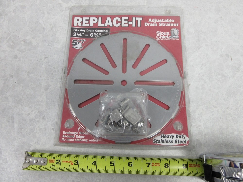 REPLACE-IT 3-1/4-6-3/4 ADJUSTABLE DRAIN STRAINER, AA0047