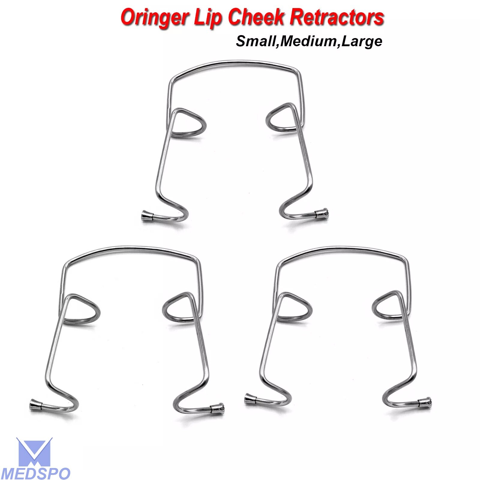 3-Pcs Dental Orringer Retractors Lip Cheek Oral Surgery Retracting Instruments