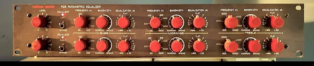 FURMAN SOUND -PQ6–VINTAGE PARAMETRIC EQUALIZER & PREAMPLIFIER