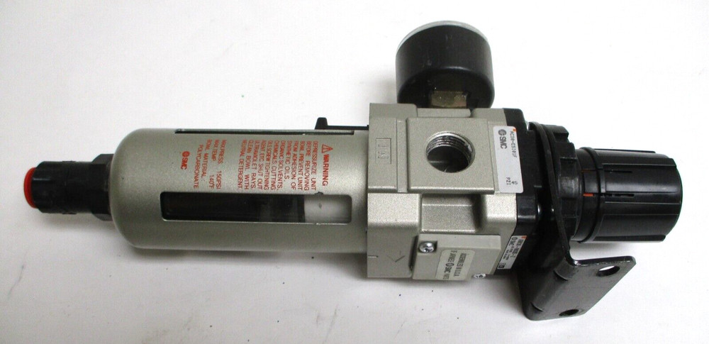 SMC, AC30-E5I01F, FILTER REGULATOR, 3/8" FNPT, PIPED UP-NOT USED, SURPLUS