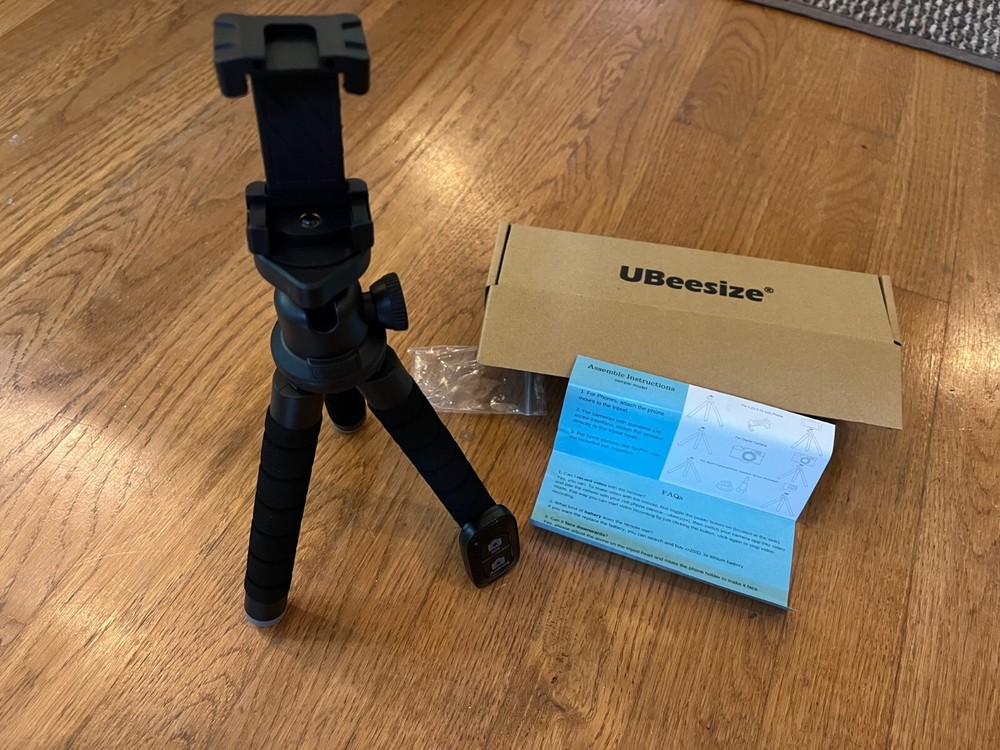 Ubeesize Portable Phone Tripod with Wireless Remote