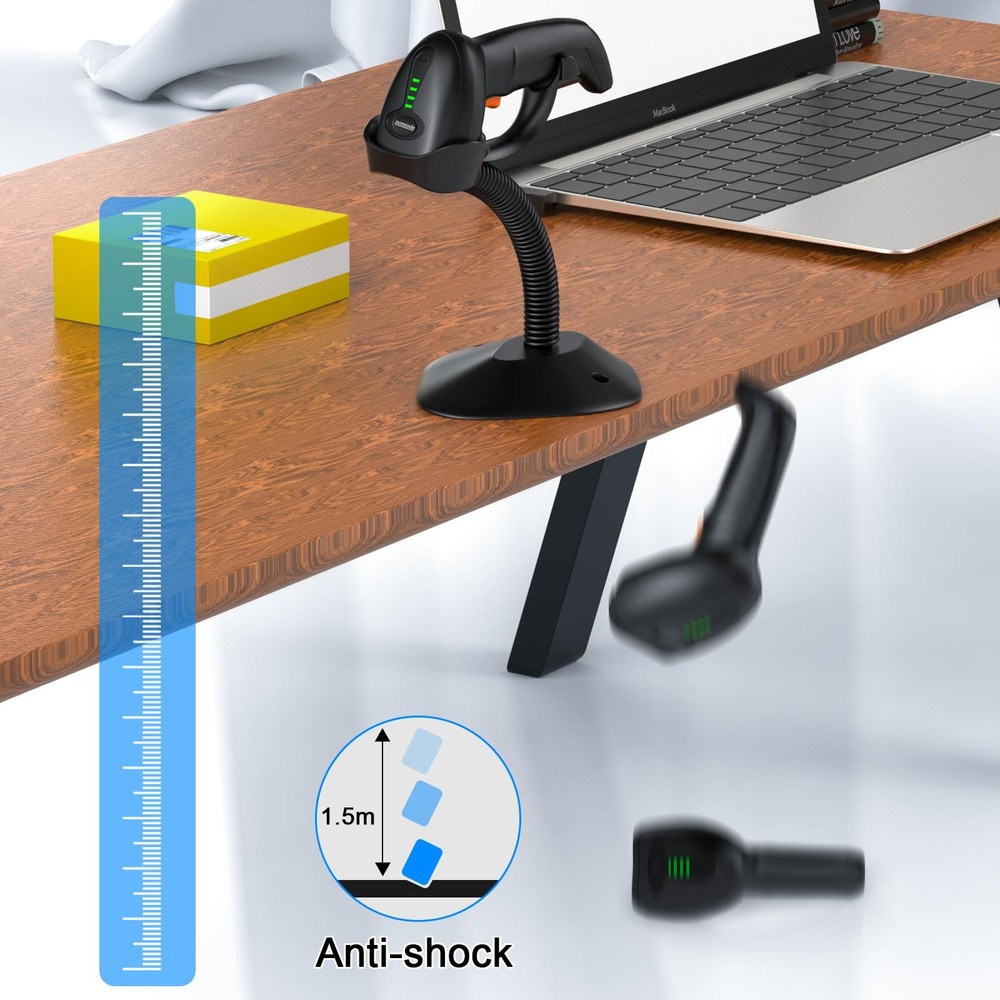 Symcode USB 1D Barcode Scanner with Stand Handheld Wired Laser Bar Code Reader