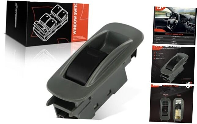 Power Window Switch Compatible with Toyota Tacoma 2005-2011, Rear Left or