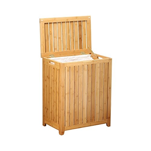Spa-Style Bamboo Laundry Hamper Laundry Hampers